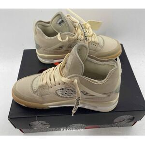 Size 6. - Jordan 4 SP x Off-White Mid Sail W‎
